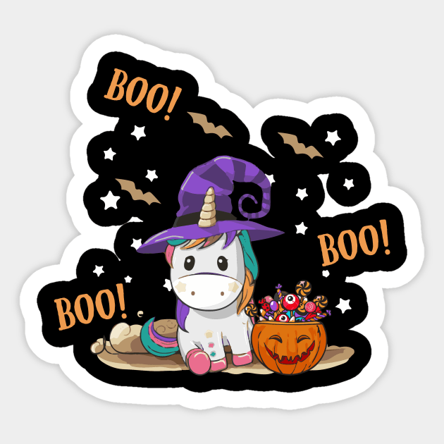 Pony Unicorn Funny Halloween Costumes Gift Zip Sticker by rezaabolghasemitam